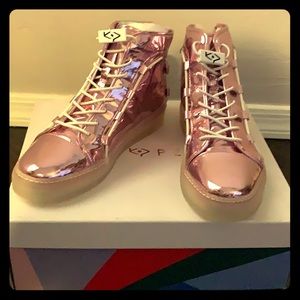 Katy Perry light up pink liquid metal sneakers
